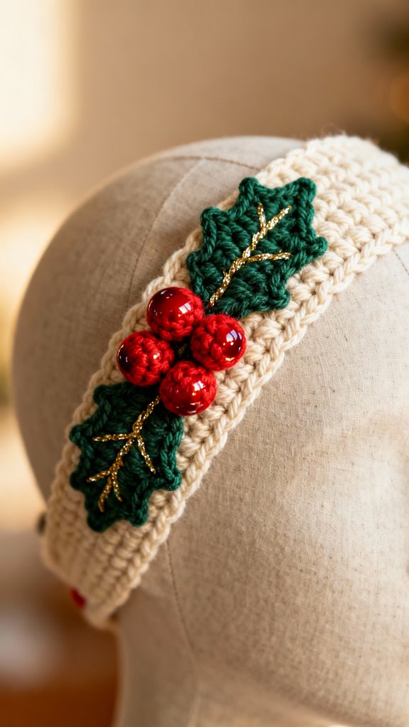 festive holly and berries