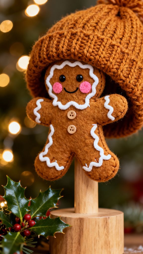 gingerbread man beanie instructions