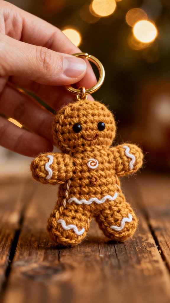 gingerbread man keychain pattern