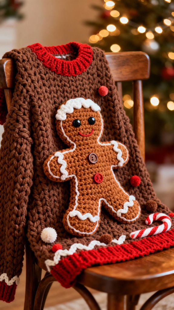 gingerbread men novelty sweater