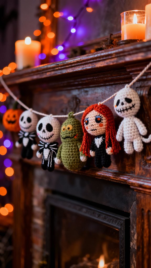 halloween character garland crafting