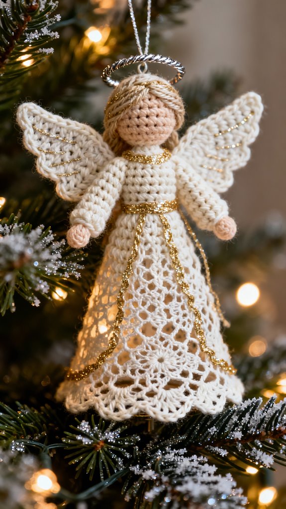 handmade crochet angel topper
