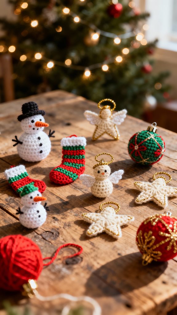 handmade crochet christmas ornaments