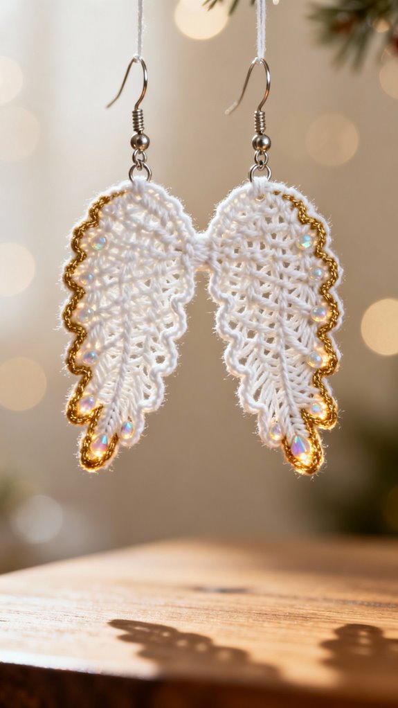 heavenly angel wing earrings