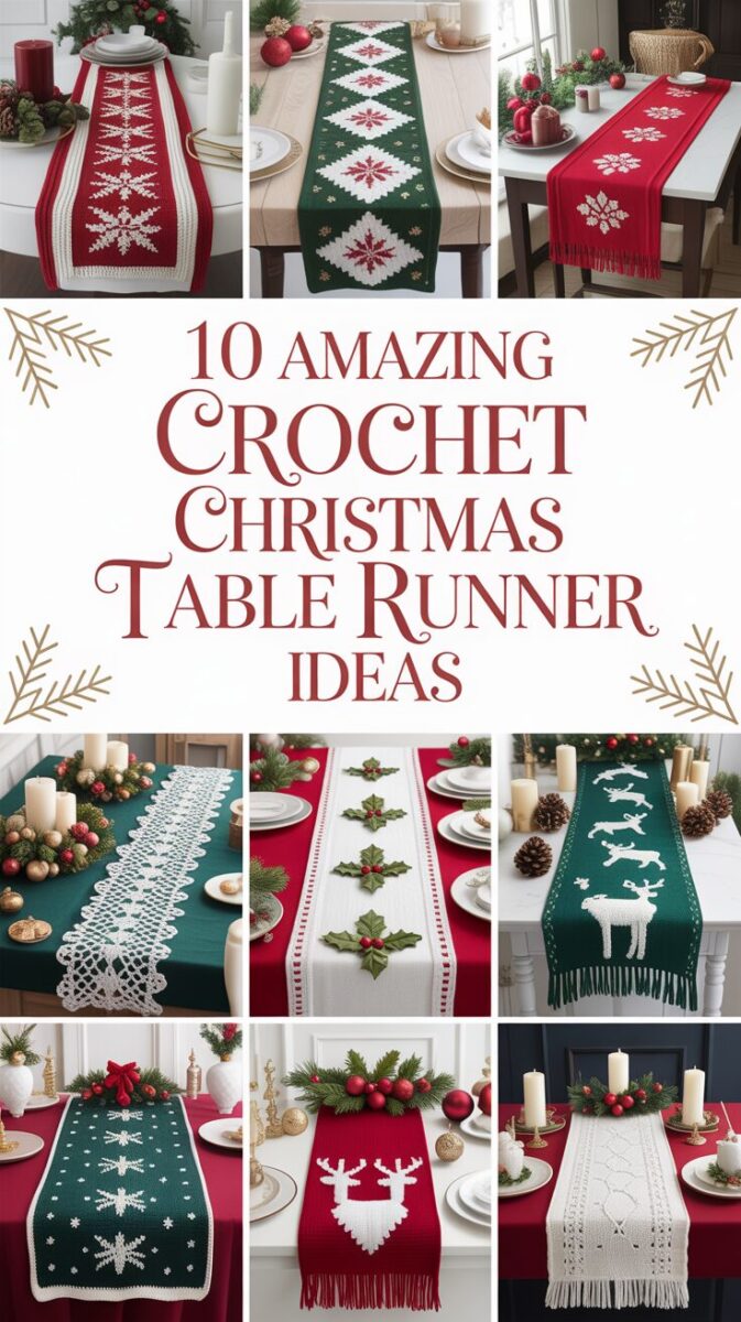 Crochet Christmas Table Runner
