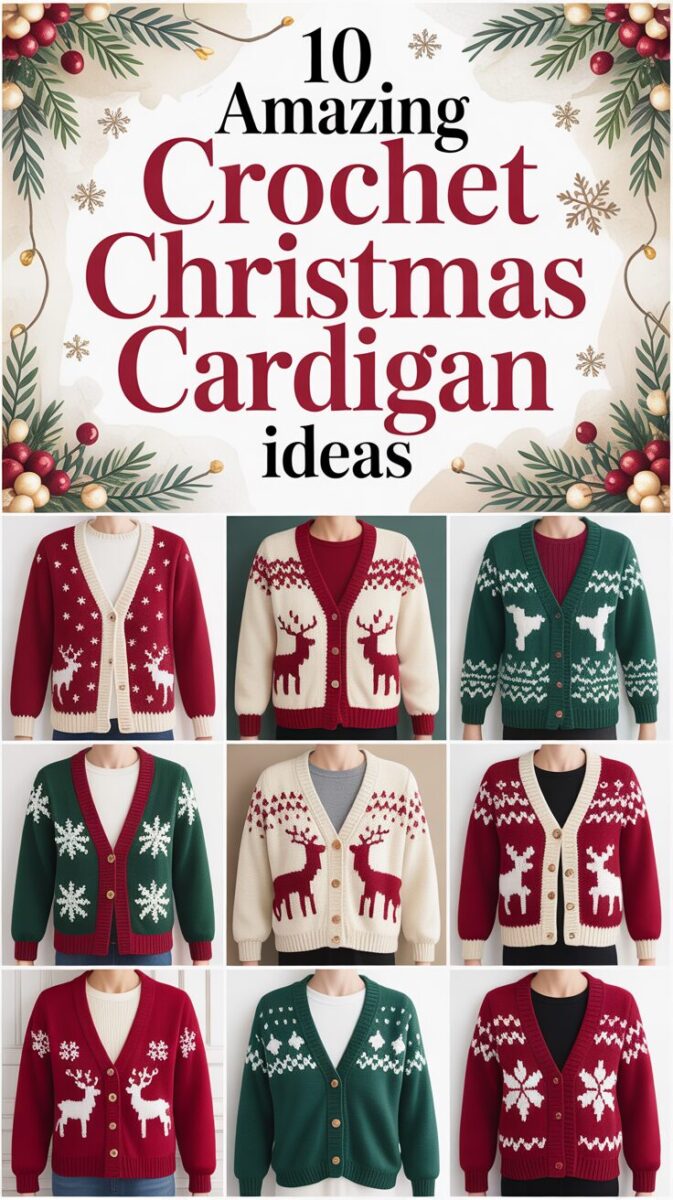 Crochet Christmas Cardigan