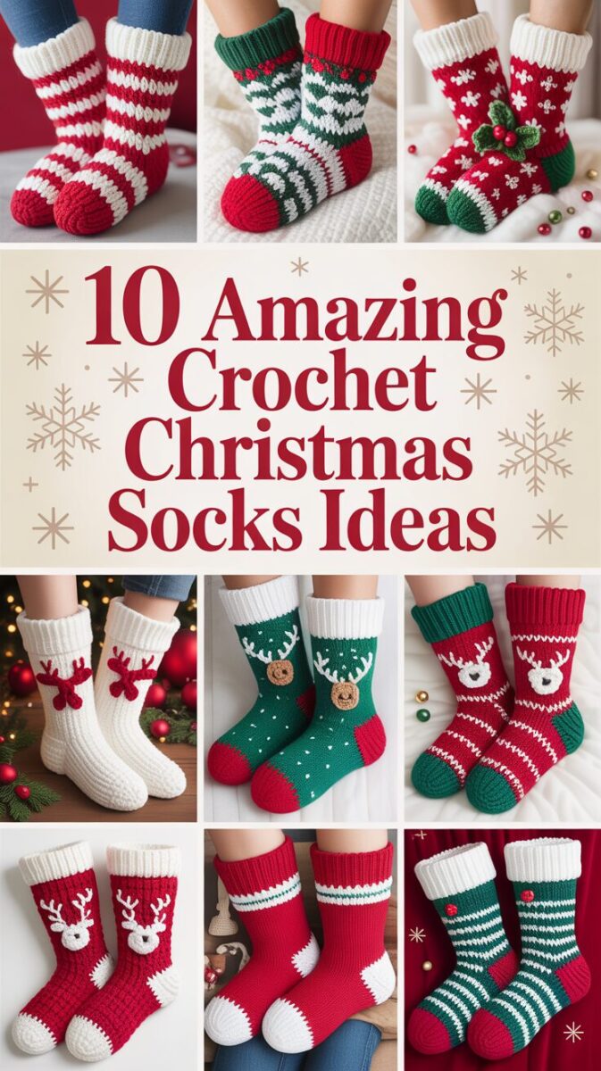 Crochet Christmas Socks