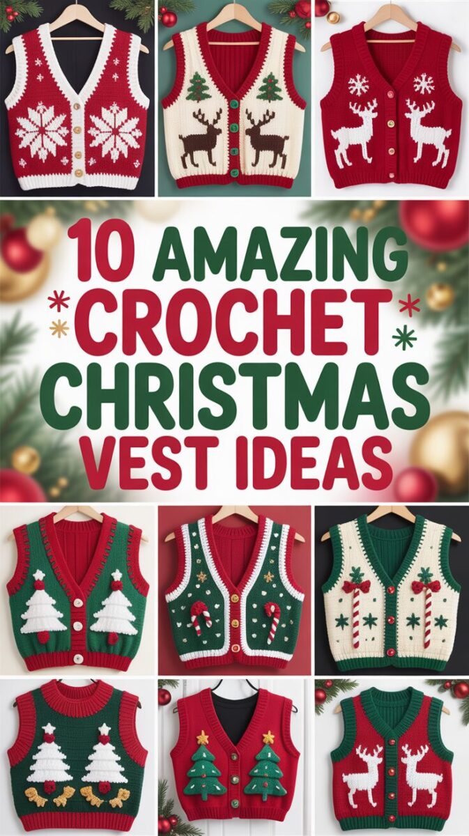 Crochet Christmas Vest