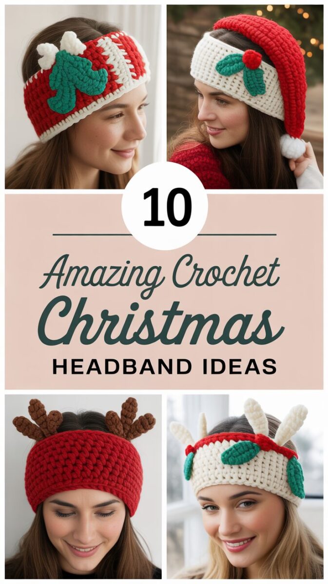 Crochet Christmas Headband
