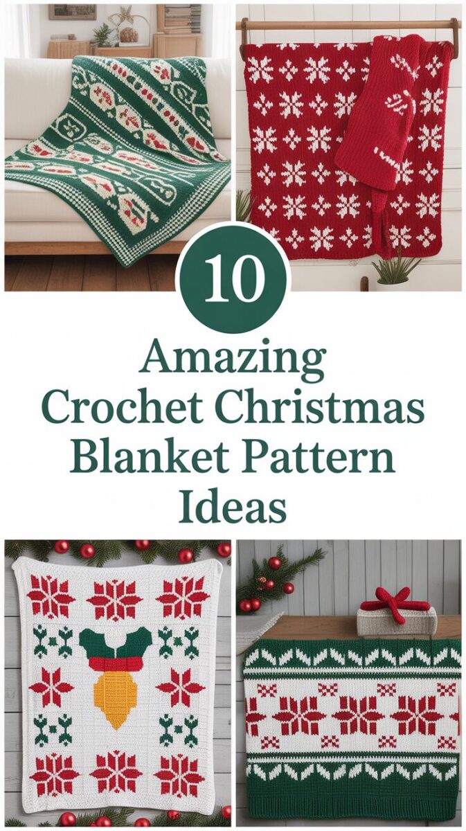 Crochet Christmas Blanket Pattern