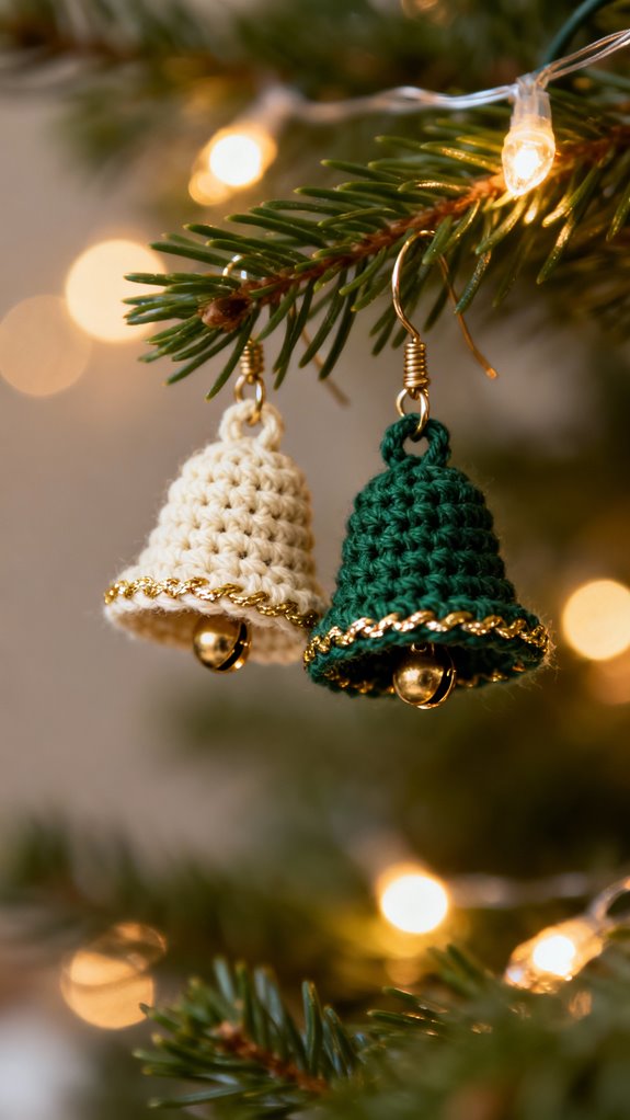 jingle bell crochet earrings