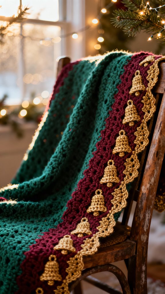 jingle bells holiday throw