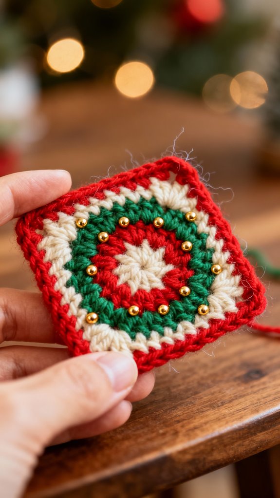 joyful granny square decoration