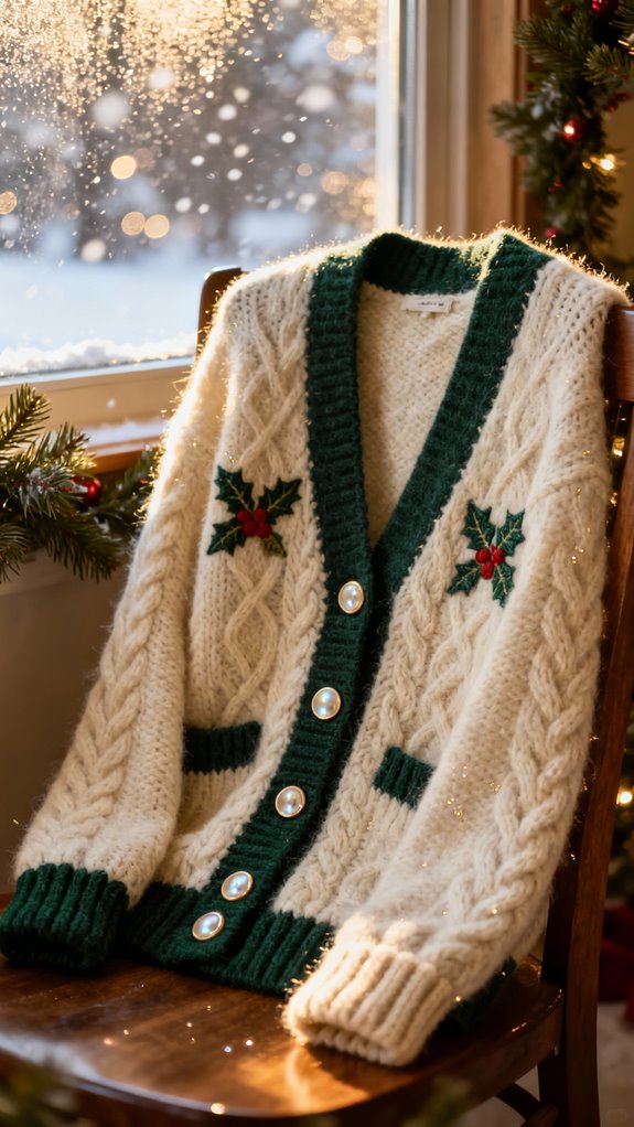 luxurious alpaca christmas cardigan