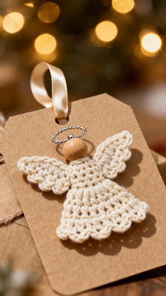 mini crocheted angel tags