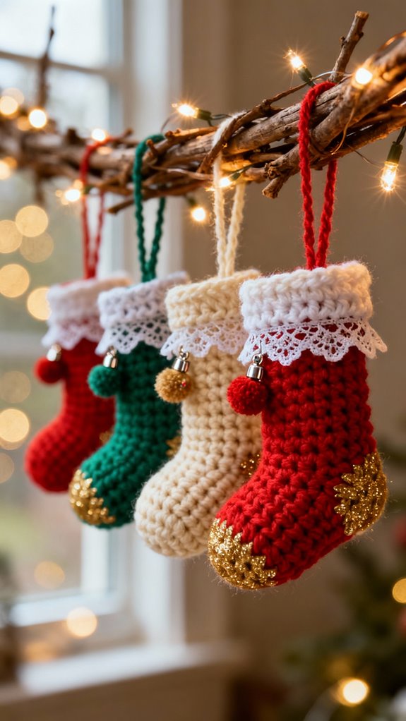 miniature christmas stocking decorations