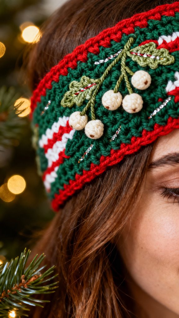 mistletoe kiss headband instructions