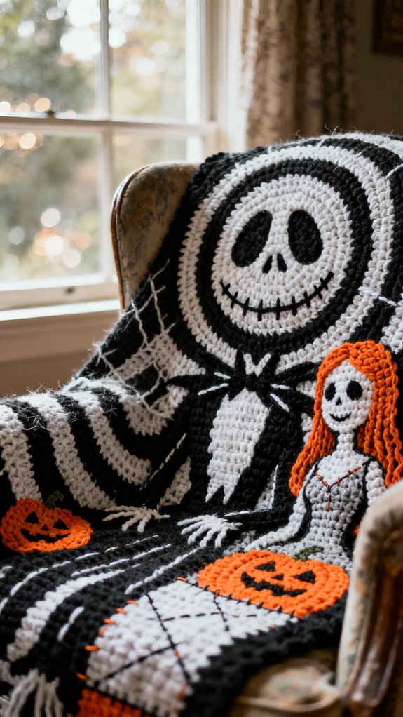 nightmare before christmas afghan