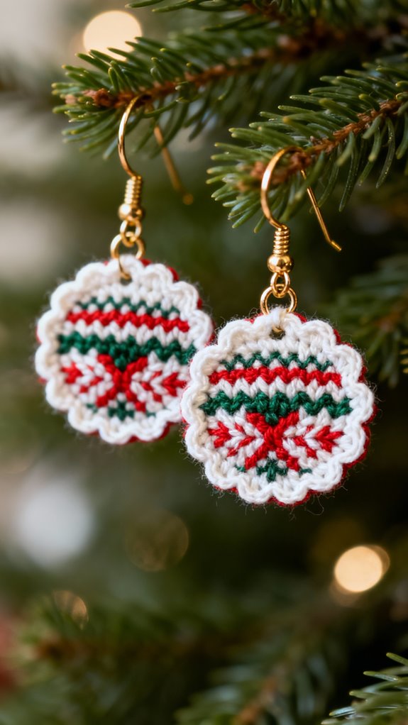 nordic crochet pattern earrings