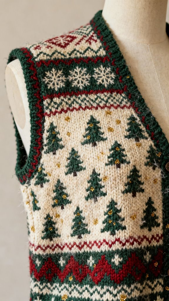 nordic geometric crochet vest
