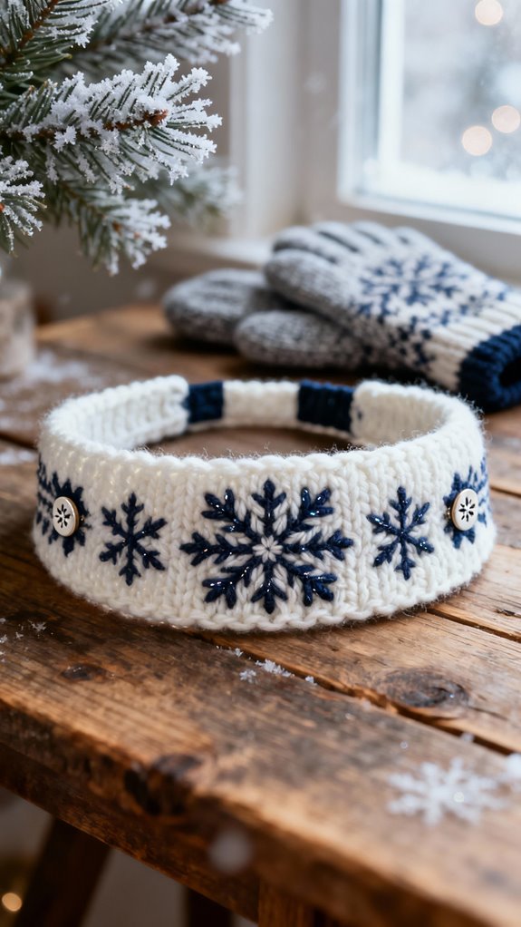 nordic snowflake headband design