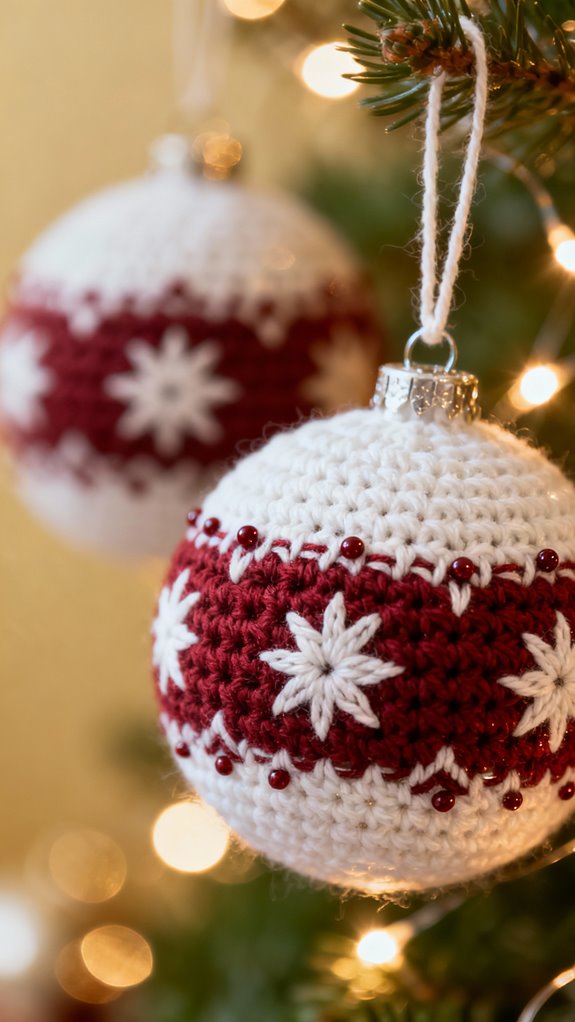 nordic star crochet ornament