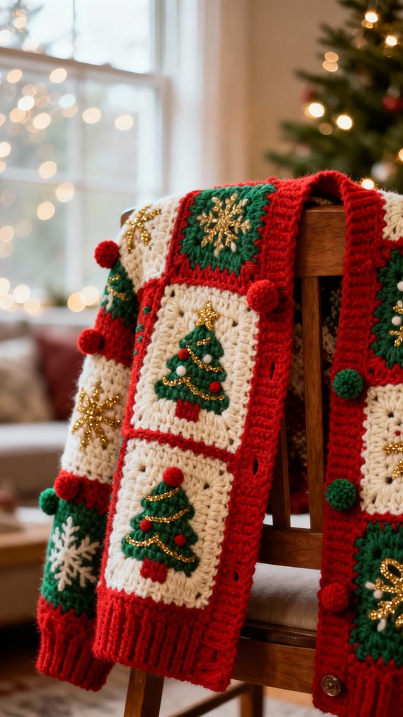 nostalgic festive cardigan project