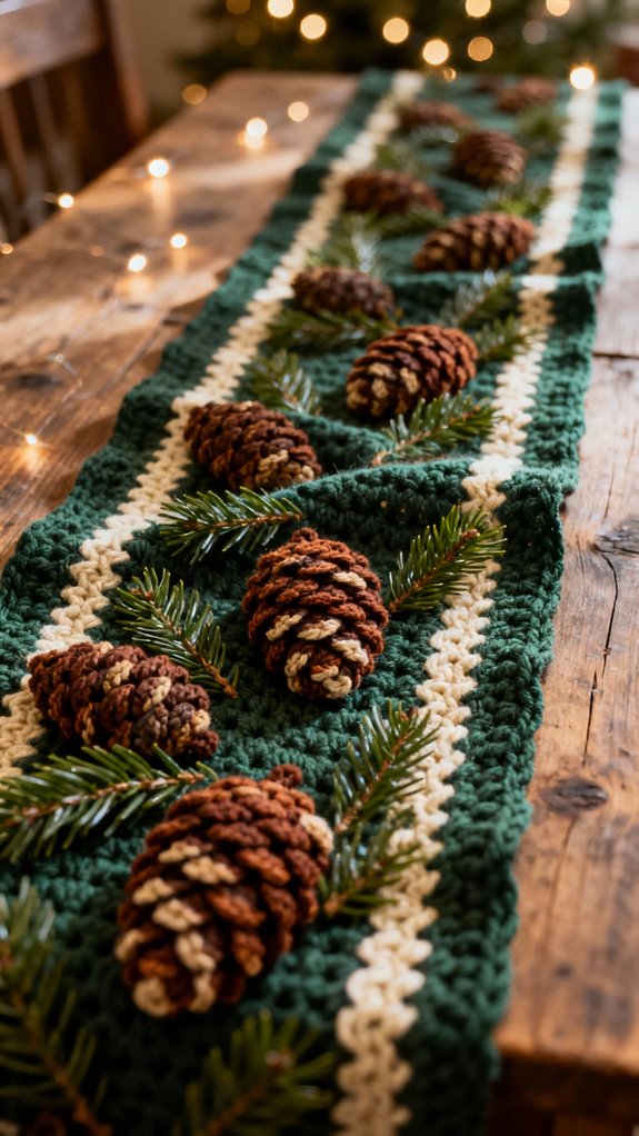 pine cone evergreen runner