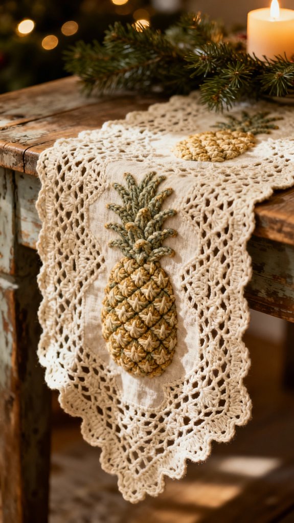 pineapple stitch holiday runner