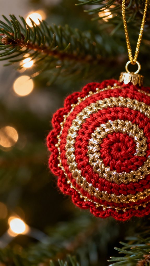 red and gold bauble