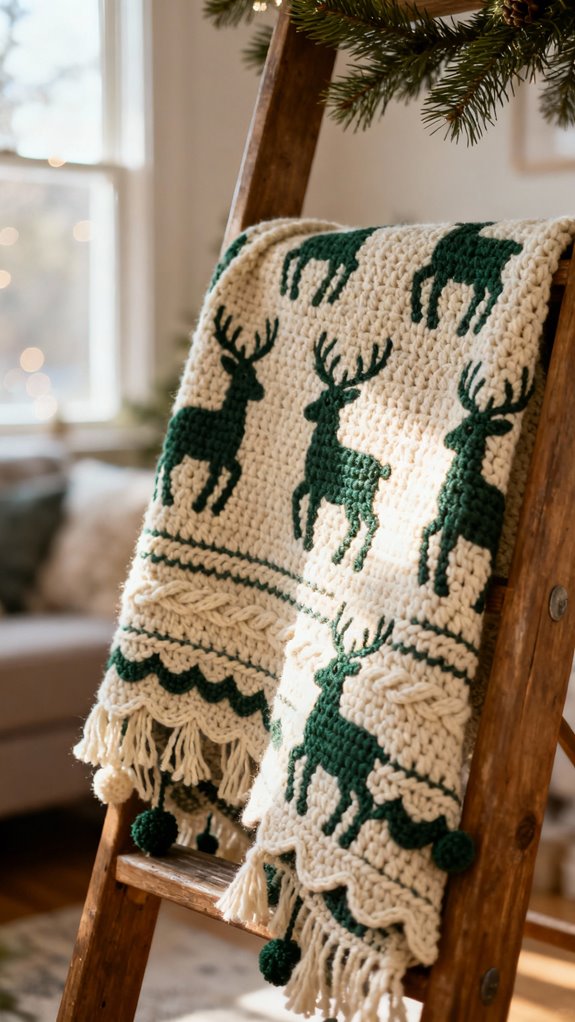 reindeer crochet blanket pattern