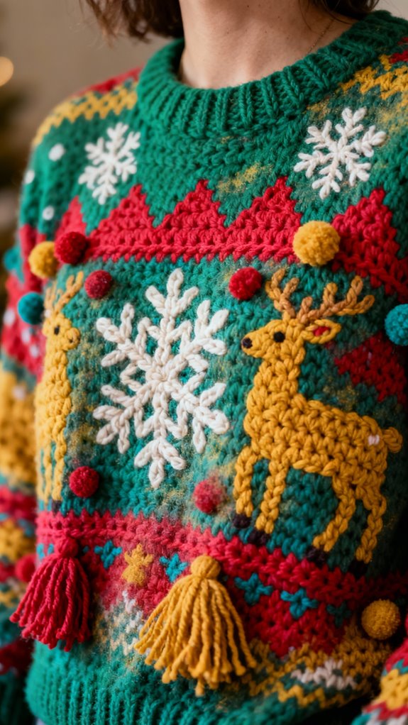 retro gaudy christmas sweater