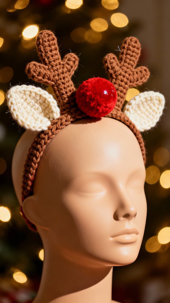 rudolph themed headband craft