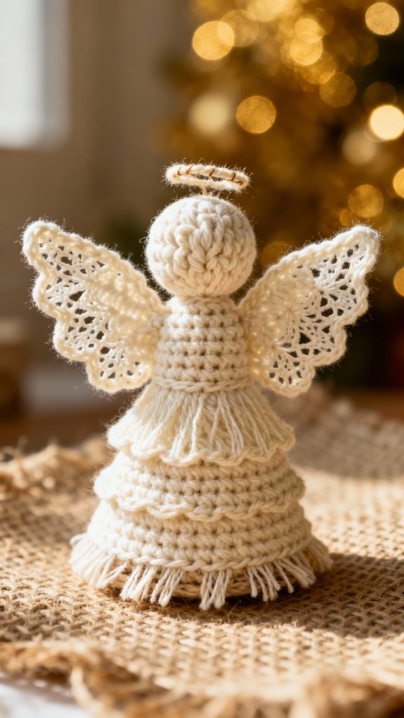 rustic burlap angel creation
