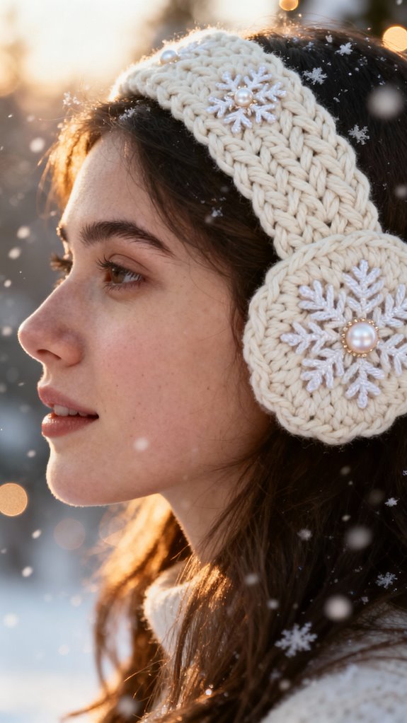 snowflake ear warmer design