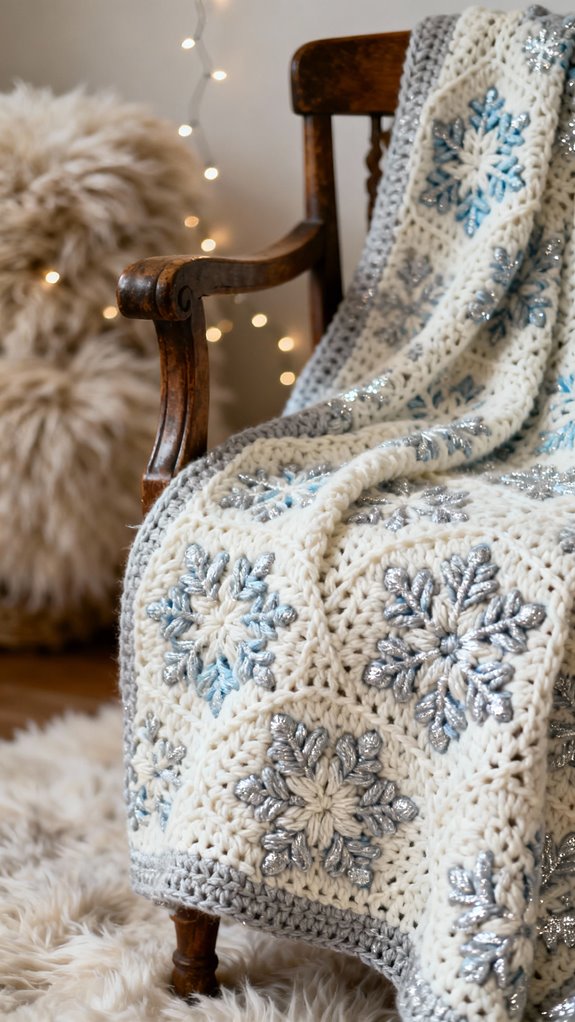 snowflake motif crochet sampler