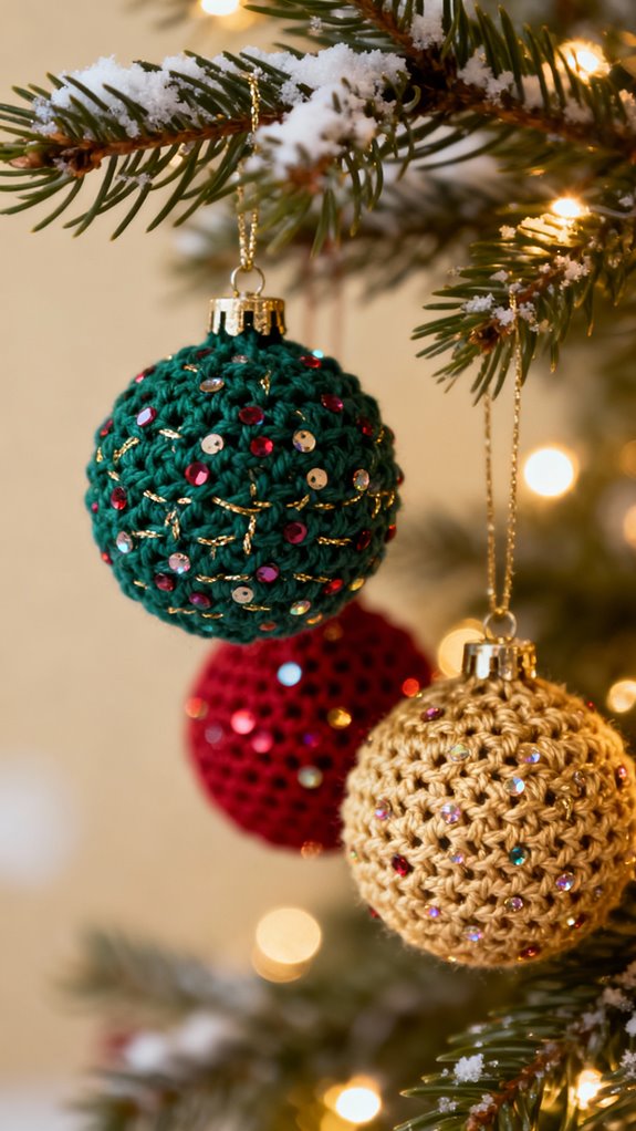 sparkling crochet ornament tutorial