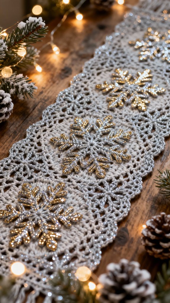 sparkling silver snowflake centerpiece