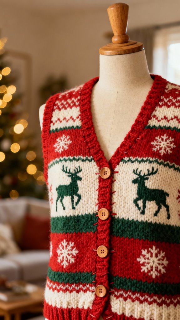 timeless holiday crochet vest