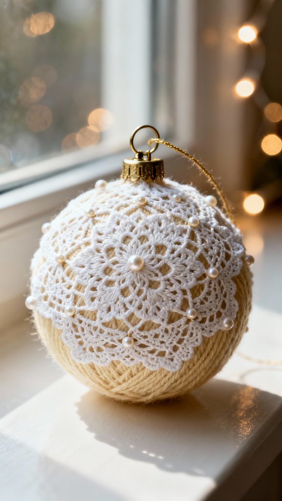 victorian lace doily ornaments