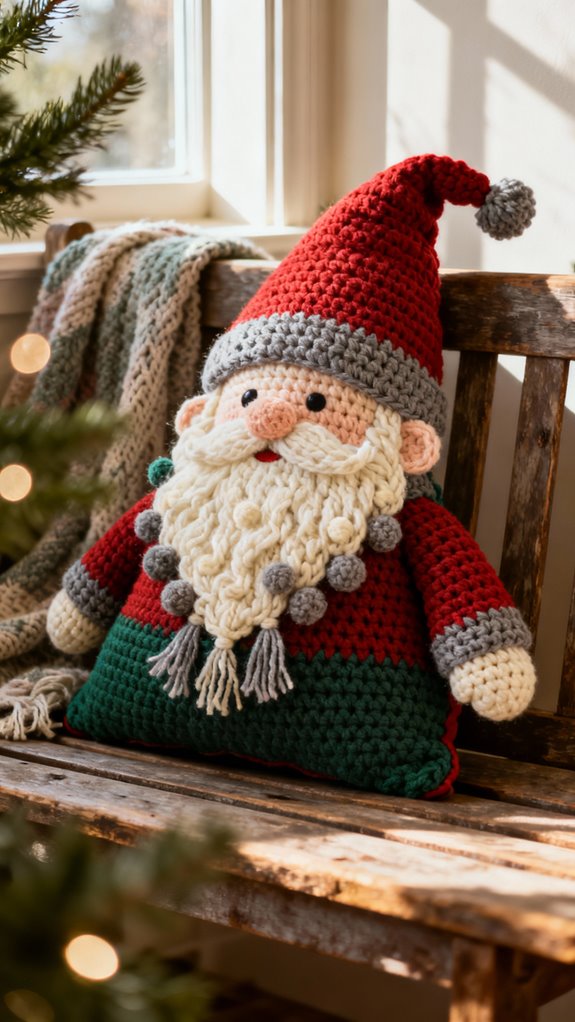 vintage gnome pillow design
