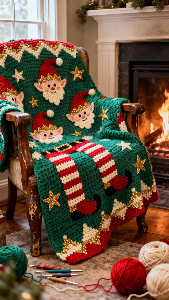 whimsical elf afghan pattern
