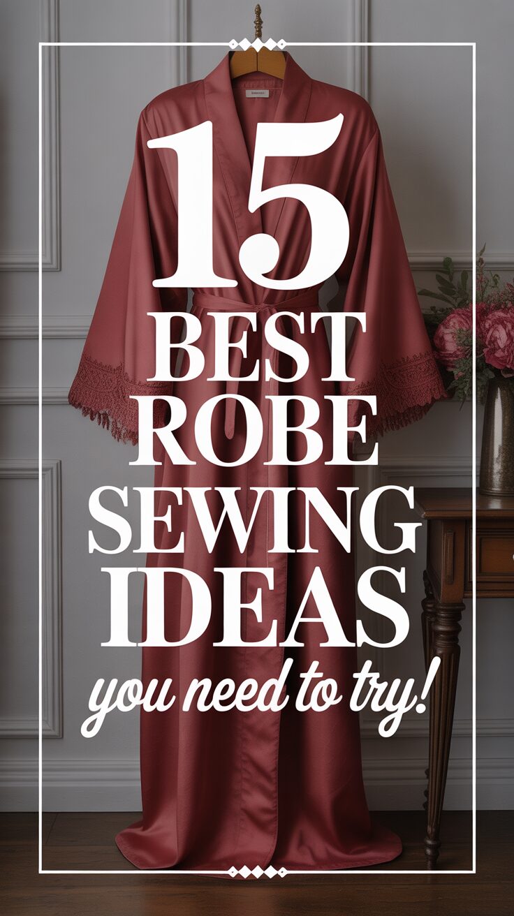 Pinterest pin for 15 Best Robe Sewing Ideas You Need To Try!