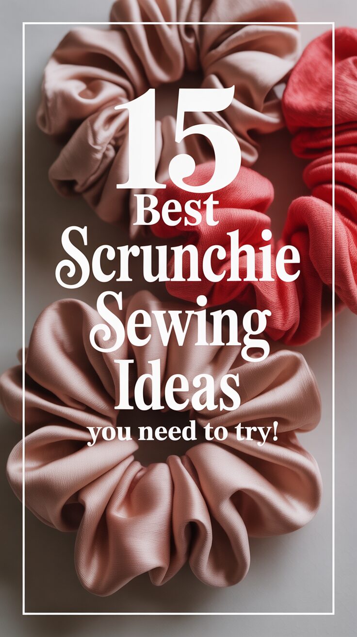 Pinterest pin for 15 Best Scrunchie Sewing Ideas You Need To Try!