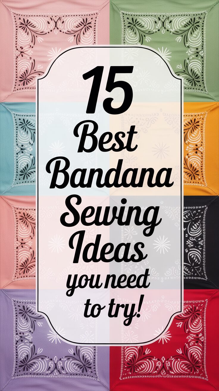 Pinterest pin for 15 Best Bandana Sewing Ideas You Need To Try!