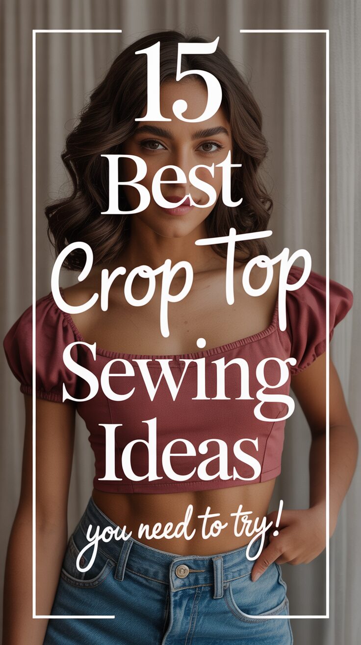 Pinterest pin for 15 Best Crop Top Sewing Ideas You Need To Try!