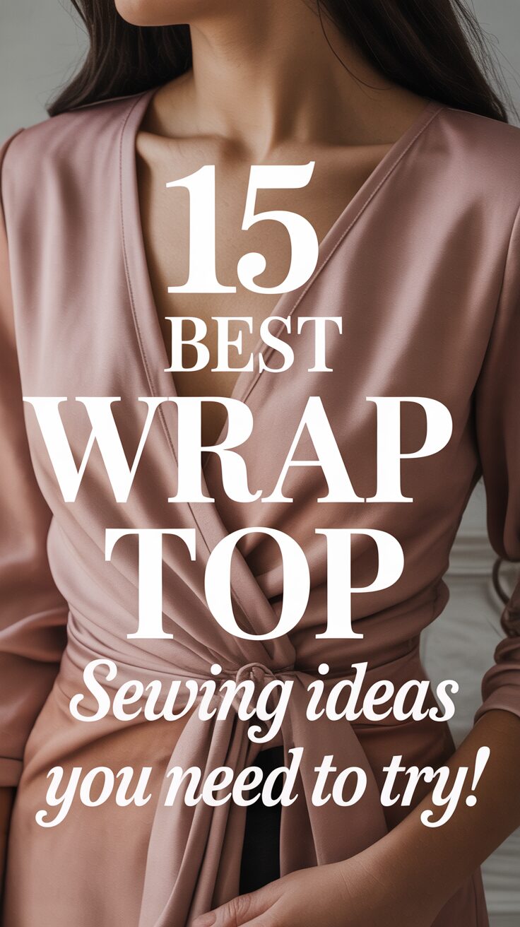 Pinterest pin for 15 Best Wrap Top Sewing Ideas You Need To Try!