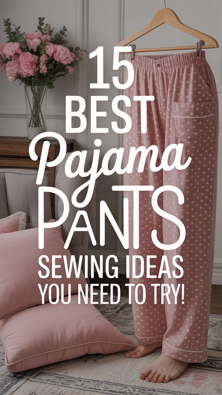 Pinterest pin for 15 Best Pajama Pants Sewing Ideas You Need To Try!