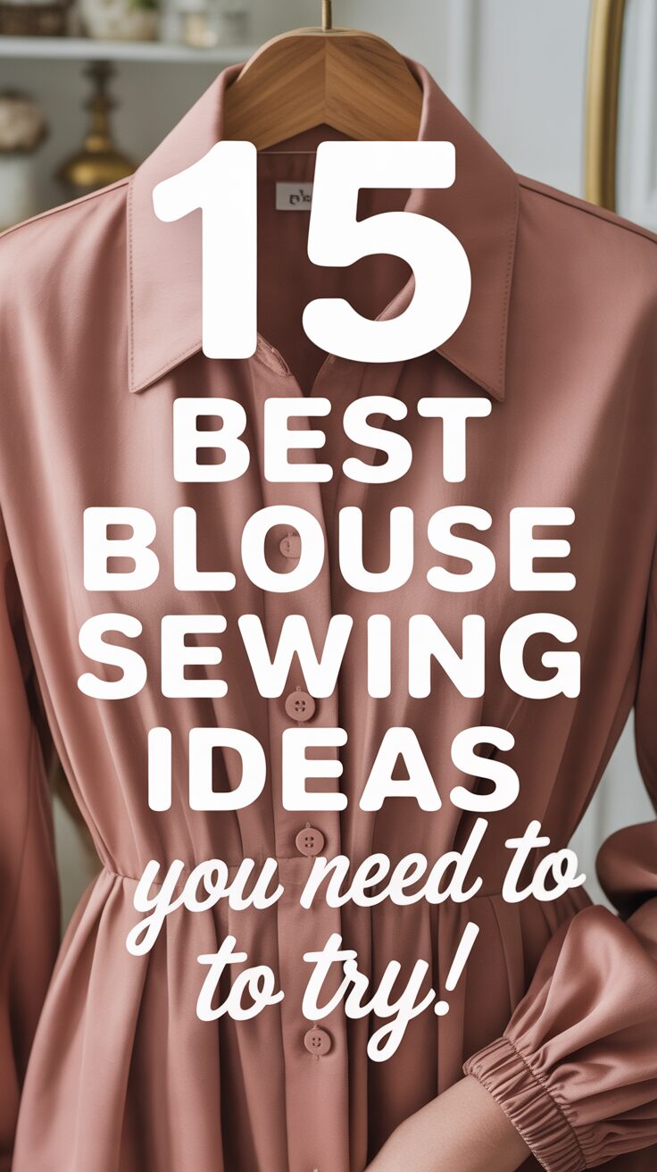 Pinterest pin for 15 Best Blouse Sewing Ideas You Need To Try!