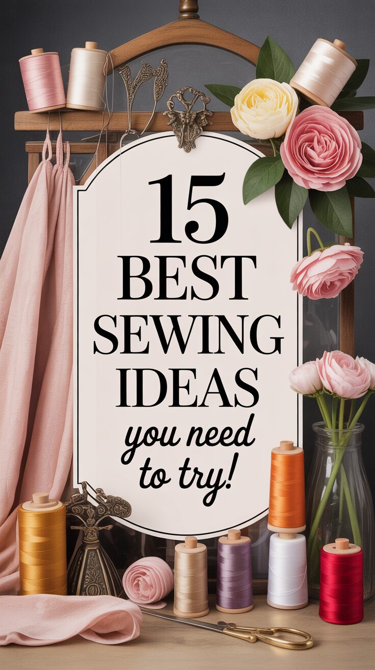 Pinterest pin for 15 Best Overall Sewing Ideas You Need To Try!